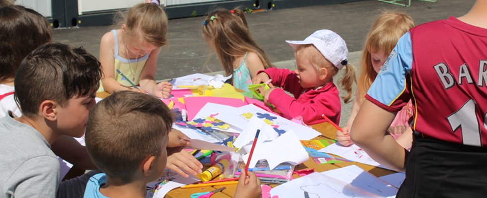 Master class per bambini evacuati